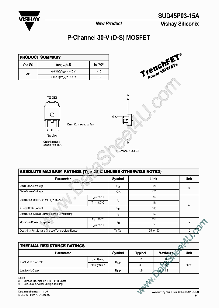 SUD45P03-15A_823802.PDF Datasheet