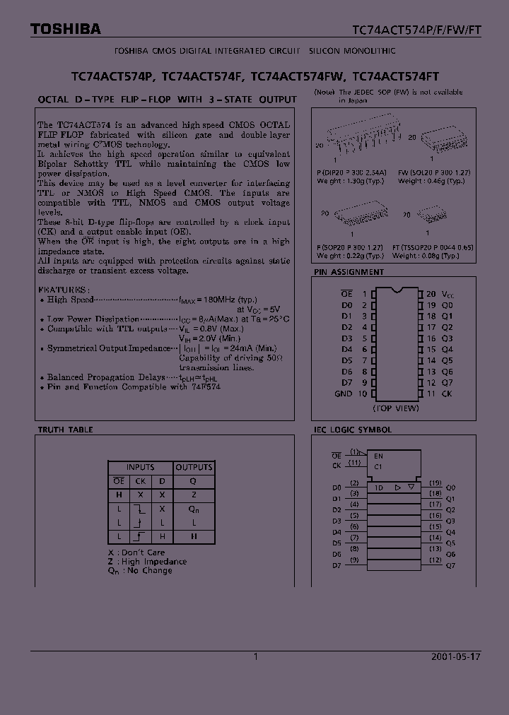 TC74ACT574F_907810.PDF Datasheet