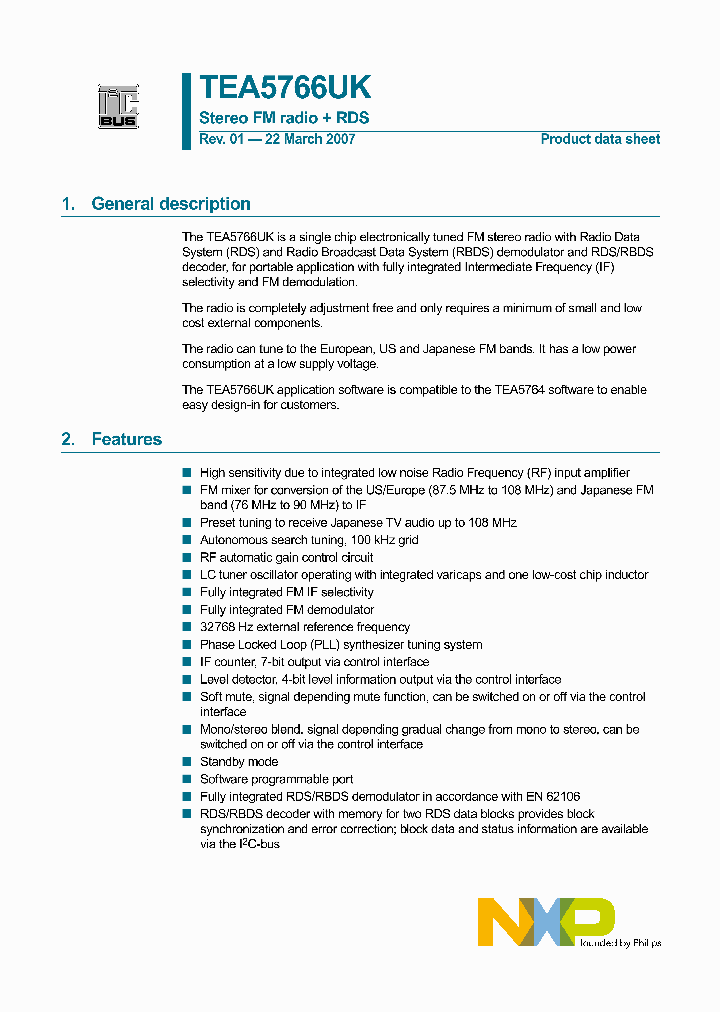 TEA5766UK_939396.PDF Datasheet