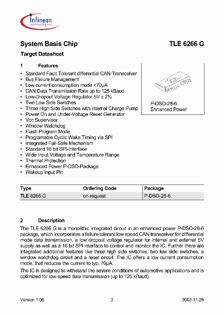 TLE6266G_915373.PDF Datasheet