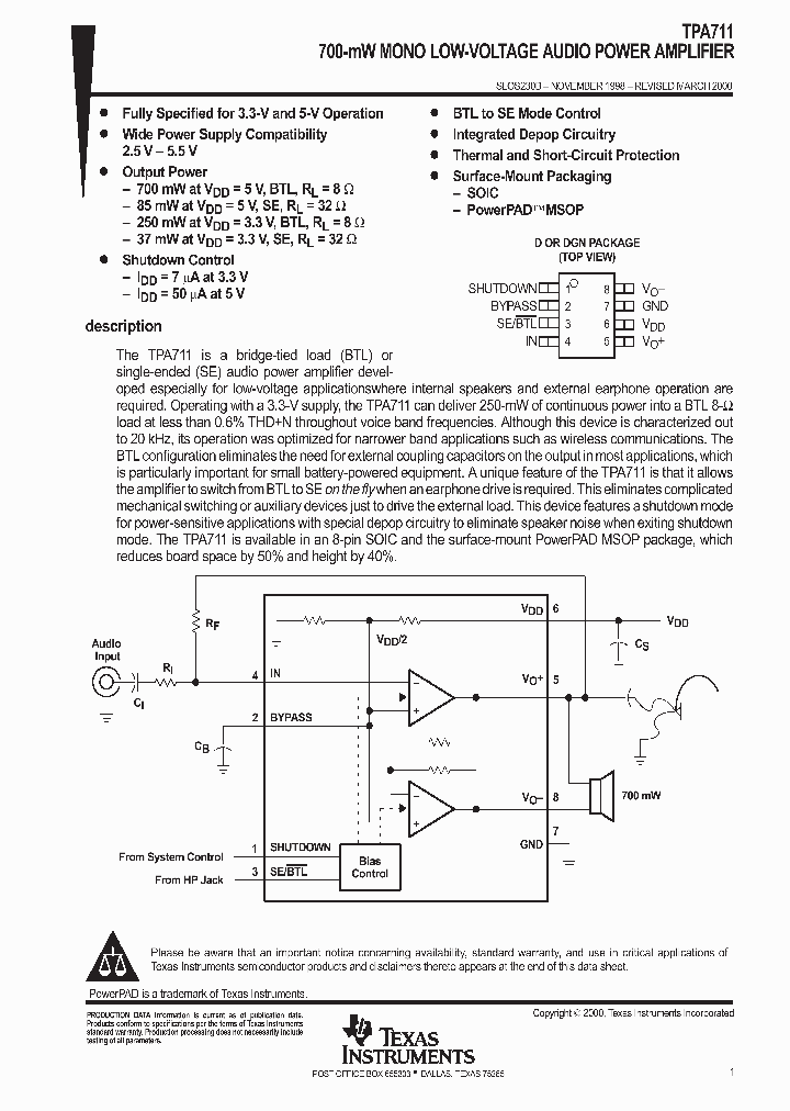 TPA711DGN_815902.PDF Datasheet