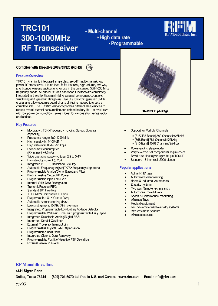 TRC101_821469.PDF Datasheet