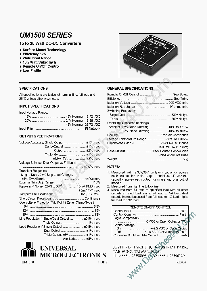 UM1501_877438.PDF Datasheet