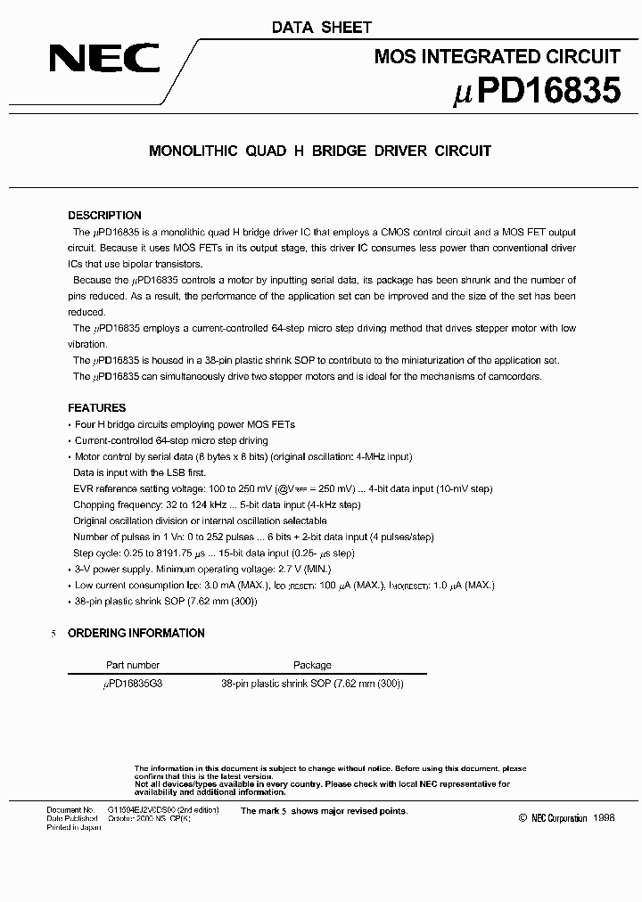 UPD16835G3_904695.PDF Datasheet