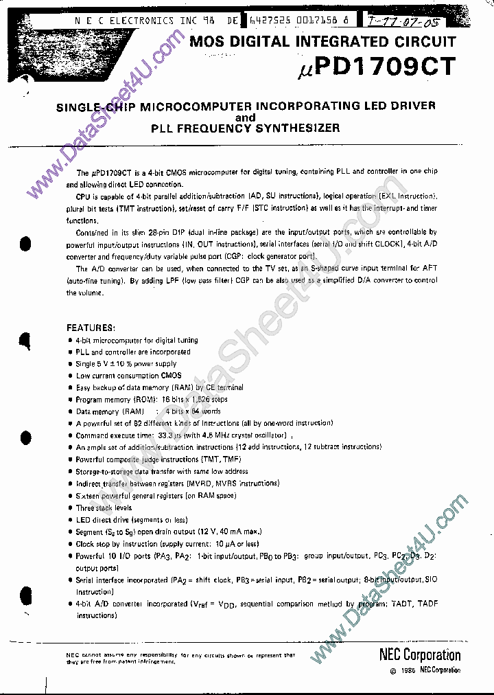 UPD1709CT_844186.PDF Datasheet