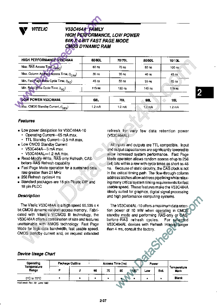 V53C464A_1027675.PDF Datasheet