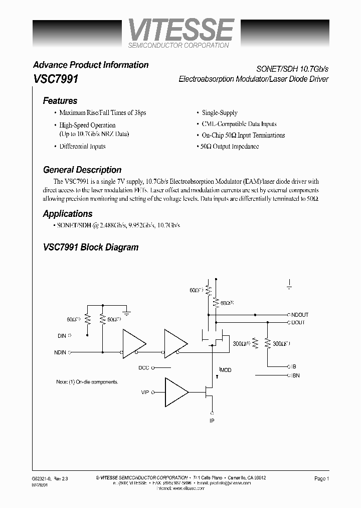 VSC7991_931010.PDF Datasheet
