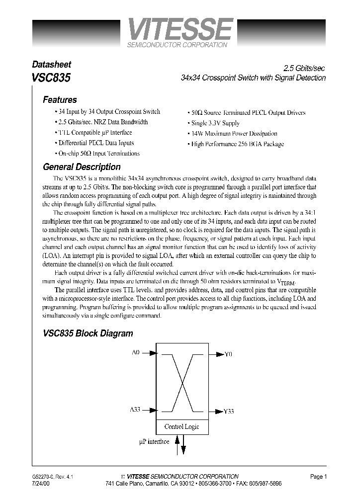 VSC835_1014380.PDF Datasheet