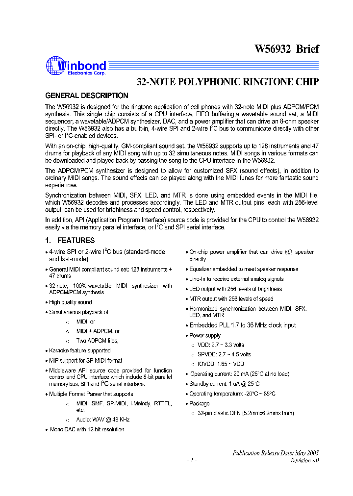 W56932CY_939794.PDF Datasheet