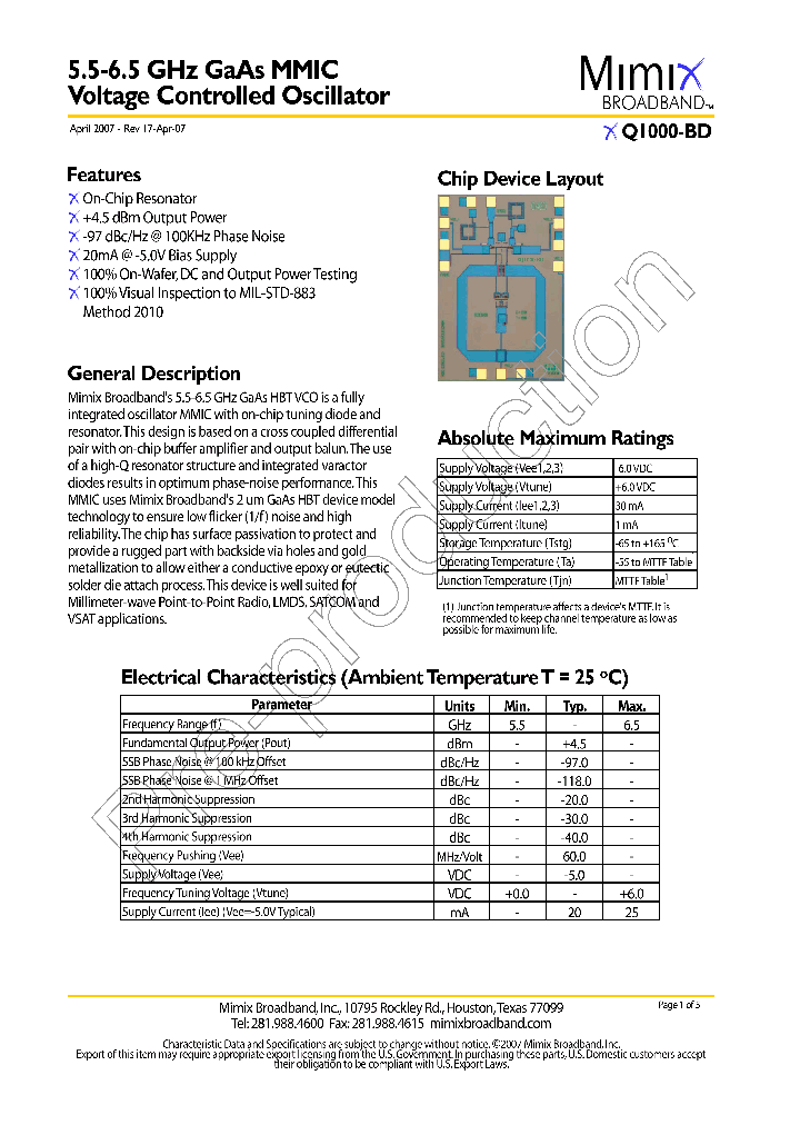XQ1000-BD_1116766.PDF Datasheet