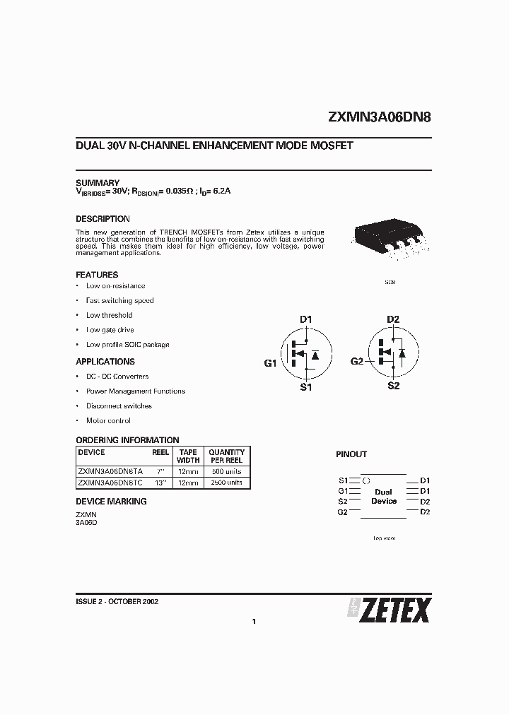 ZXMN3A06DN8TC_1021465.PDF Datasheet