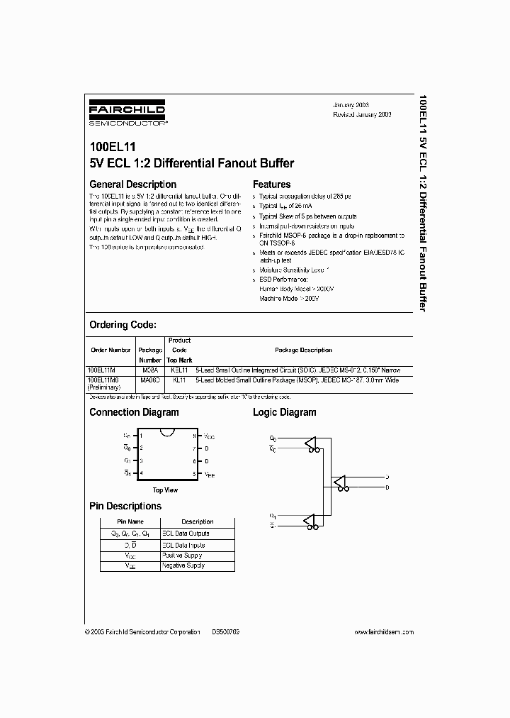 100EL11M8_1190484.PDF Datasheet