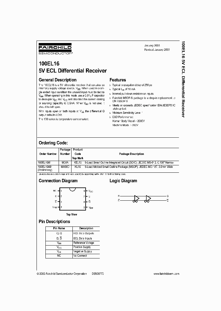 100EL16M8_1190485.PDF Datasheet