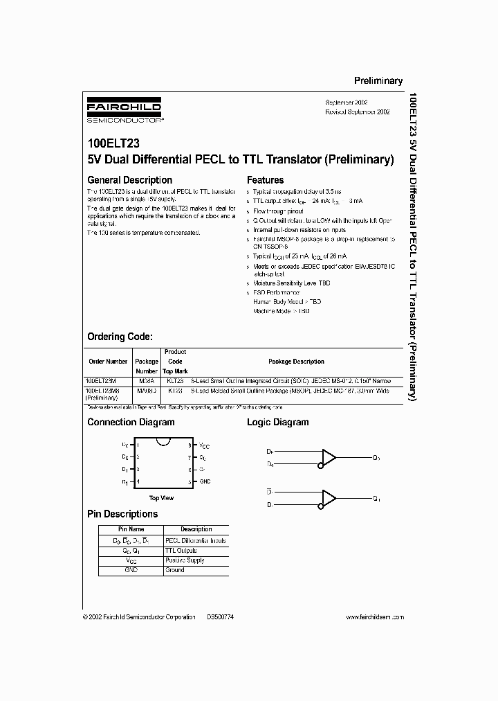 100ELT23M8_1190487.PDF Datasheet