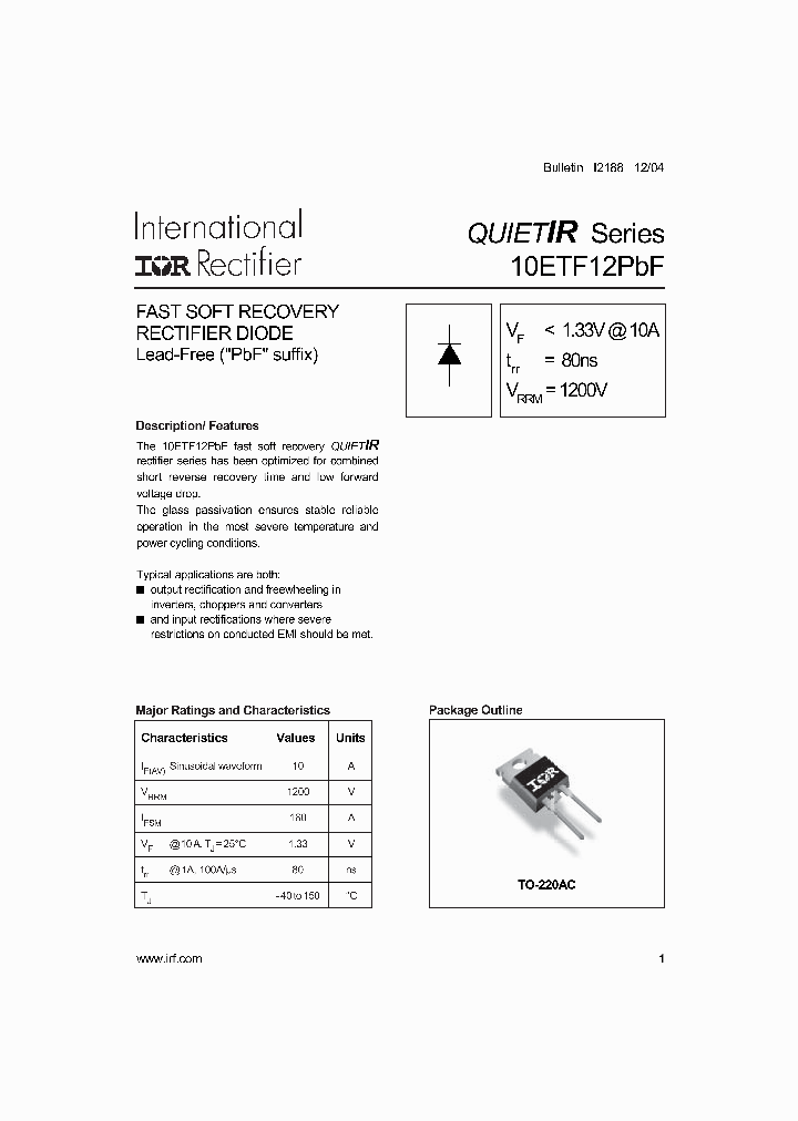 10ETF12PBF_1190625.PDF Datasheet