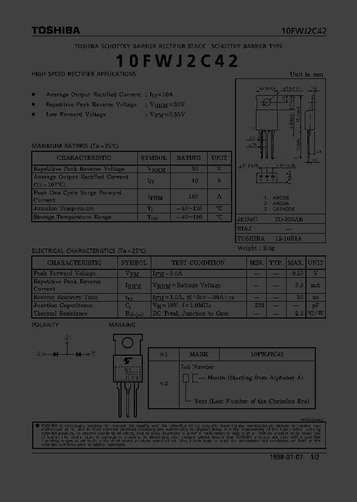 10FWJ2C42_1190638.PDF Datasheet