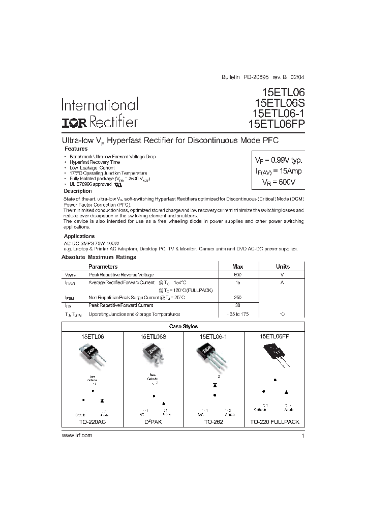 15ETL06S_1191080.PDF Datasheet
