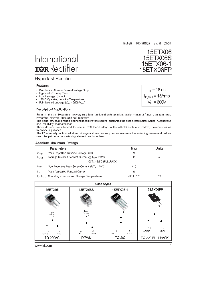 15ETX06S_1191082.PDF Datasheet