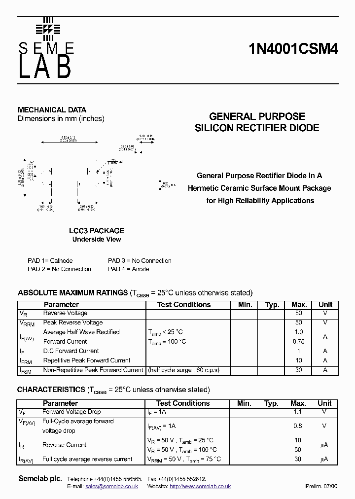 1N4001CSM4_1191633.PDF Datasheet