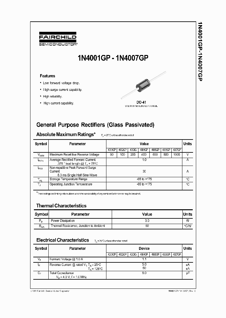 1N4001GP_1191635.PDF Datasheet