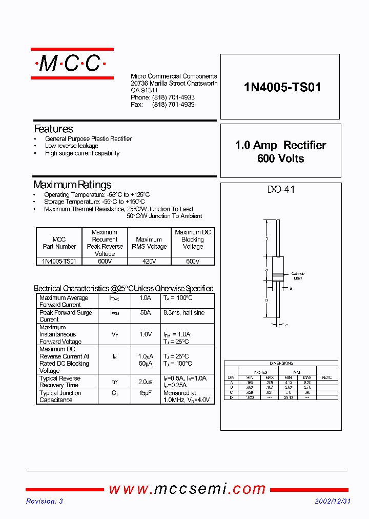 1N4005-TS01_1191639.PDF Datasheet