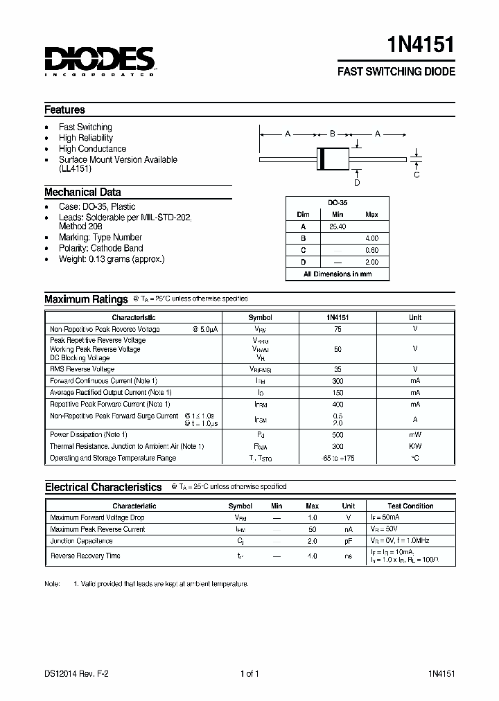 1N4151_1191752.PDF Datasheet