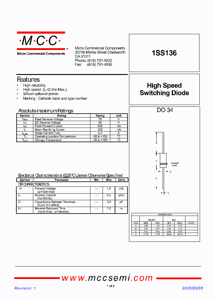 1SS136_1192588.PDF Datasheet