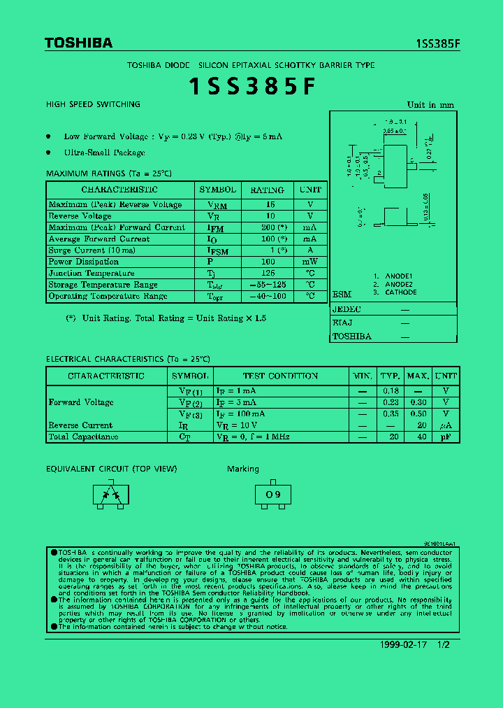 1SS385F_1192634.PDF Datasheet