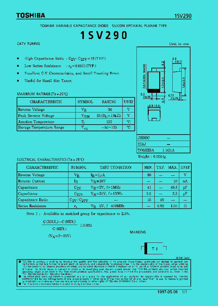 1SV290_1192688.PDF Datasheet