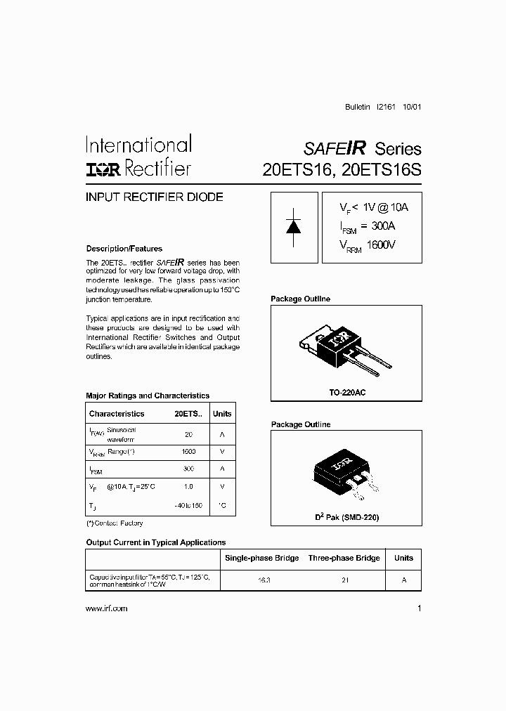 20ETS16STRR_1189625.PDF Datasheet