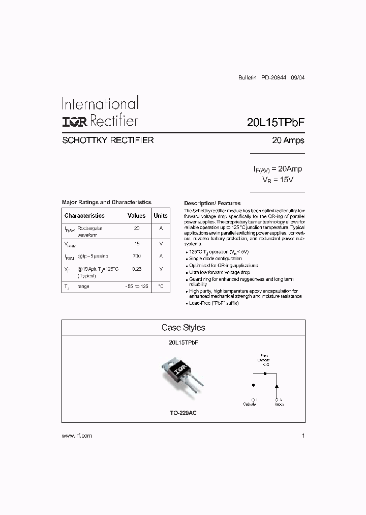 20L15TPBF_1192855.PDF Datasheet