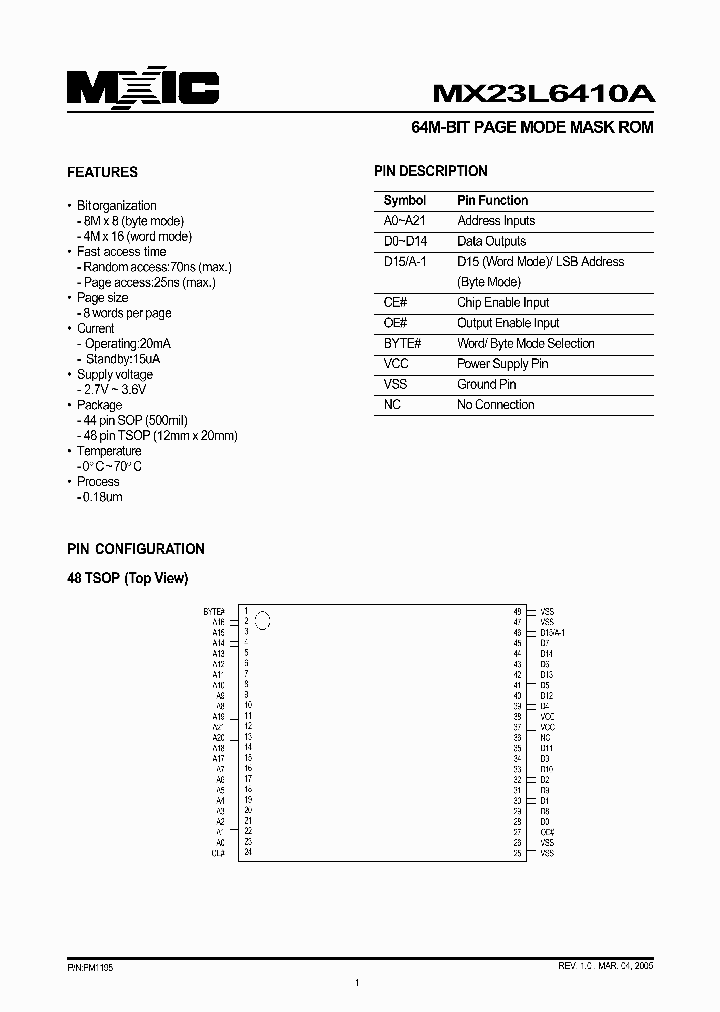 MX23L6410A_1029610.PDF Datasheet