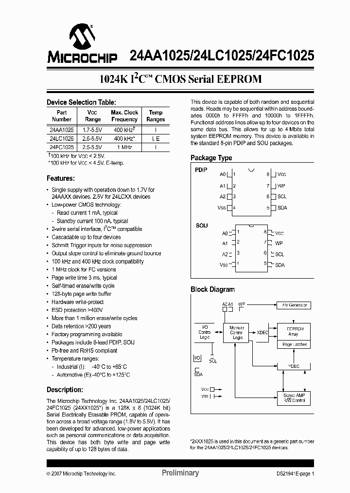 24LC1025T-ISM_1193137.PDF Datasheet