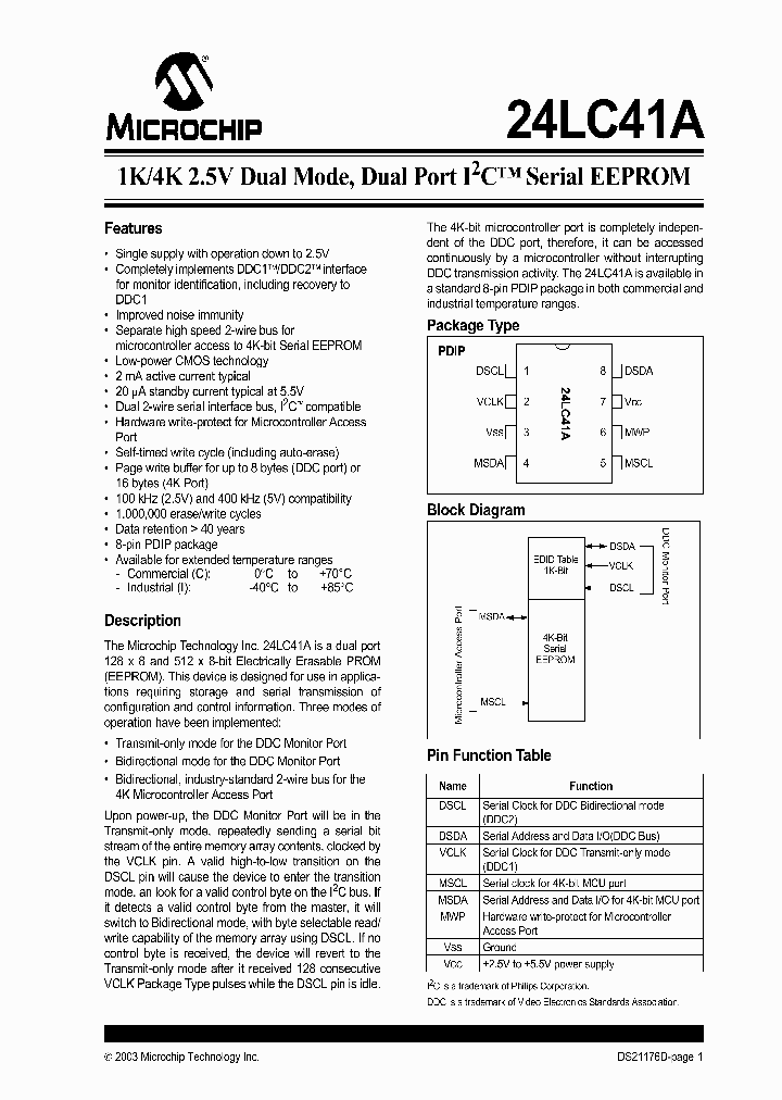 24LC41A_1163336.PDF Datasheet