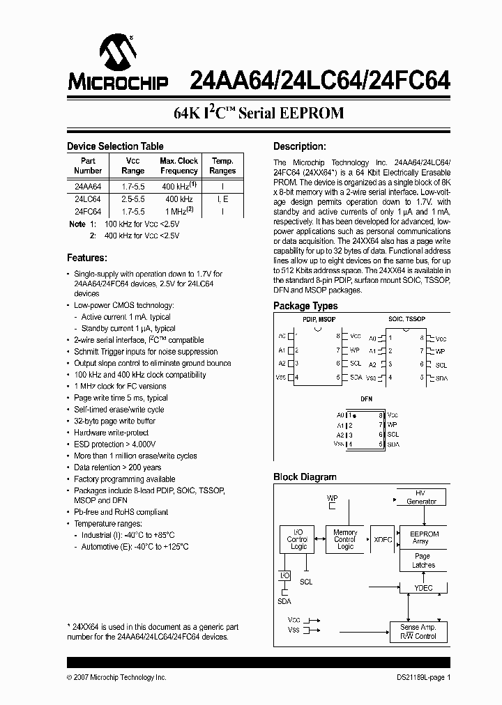 24LC64T-EMC_1183265.PDF Datasheet