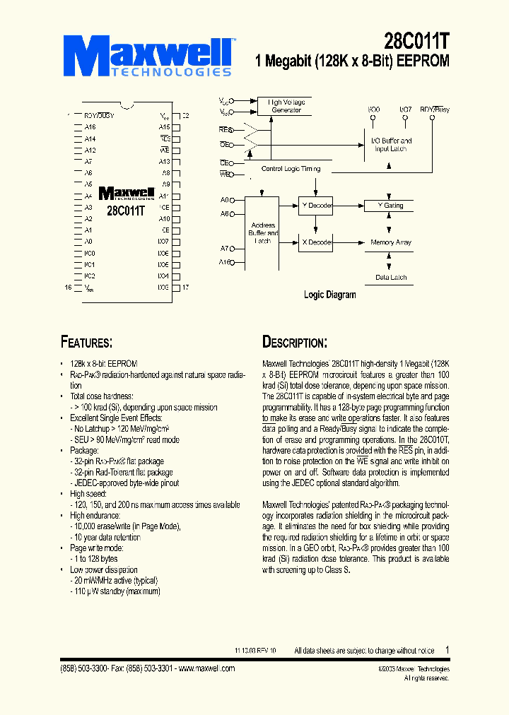 28C011TRTFS-20_1193404.PDF Datasheet