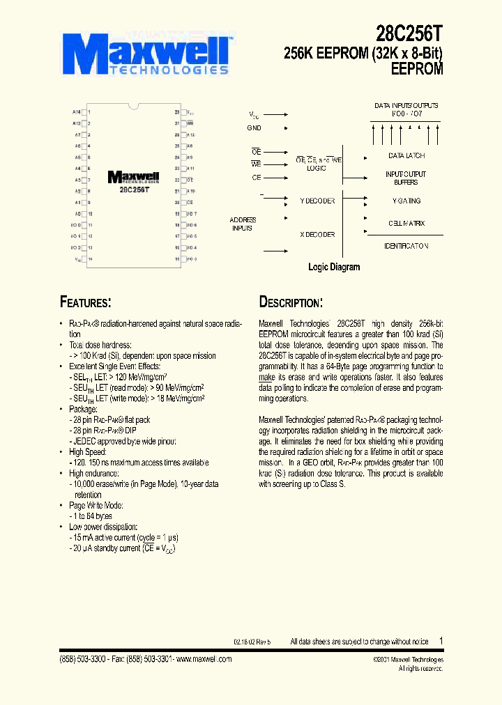 28C256TRT4FS-15_1193407.PDF Datasheet