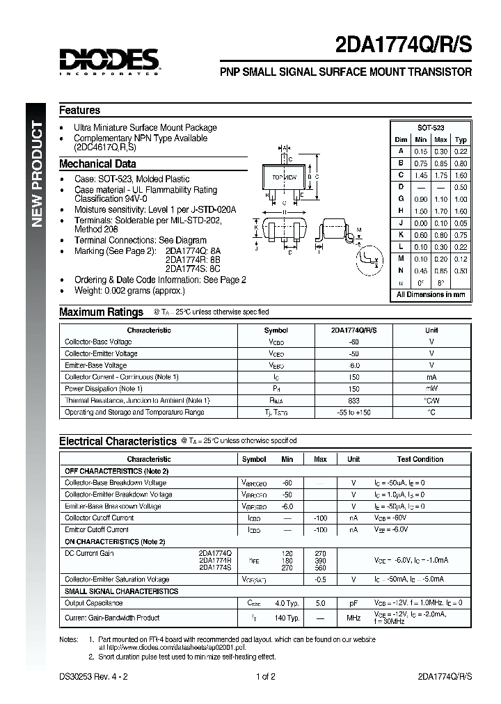 2DA1774Q_1116982.PDF Datasheet