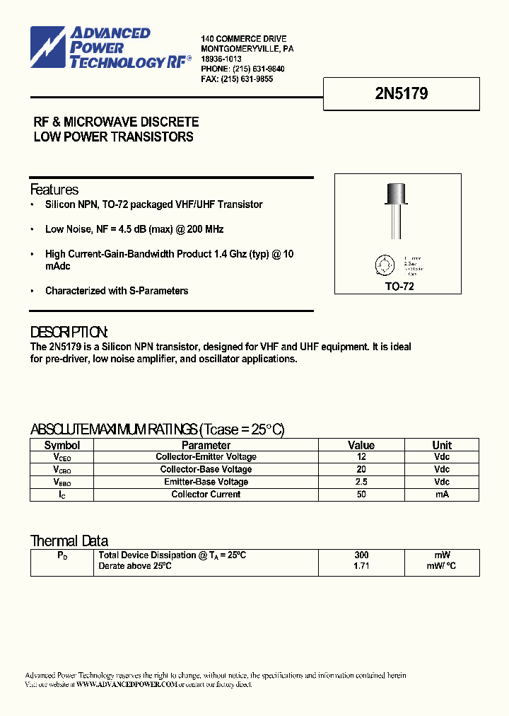 2N5179_1194012.PDF Datasheet