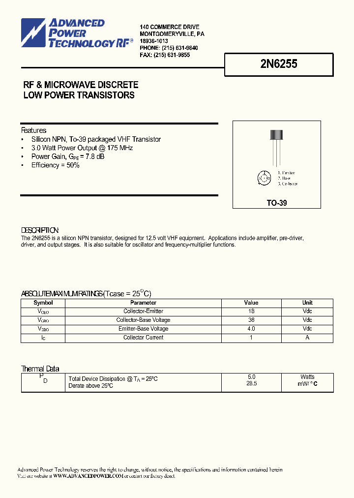 2N6255_1194239.PDF Datasheet