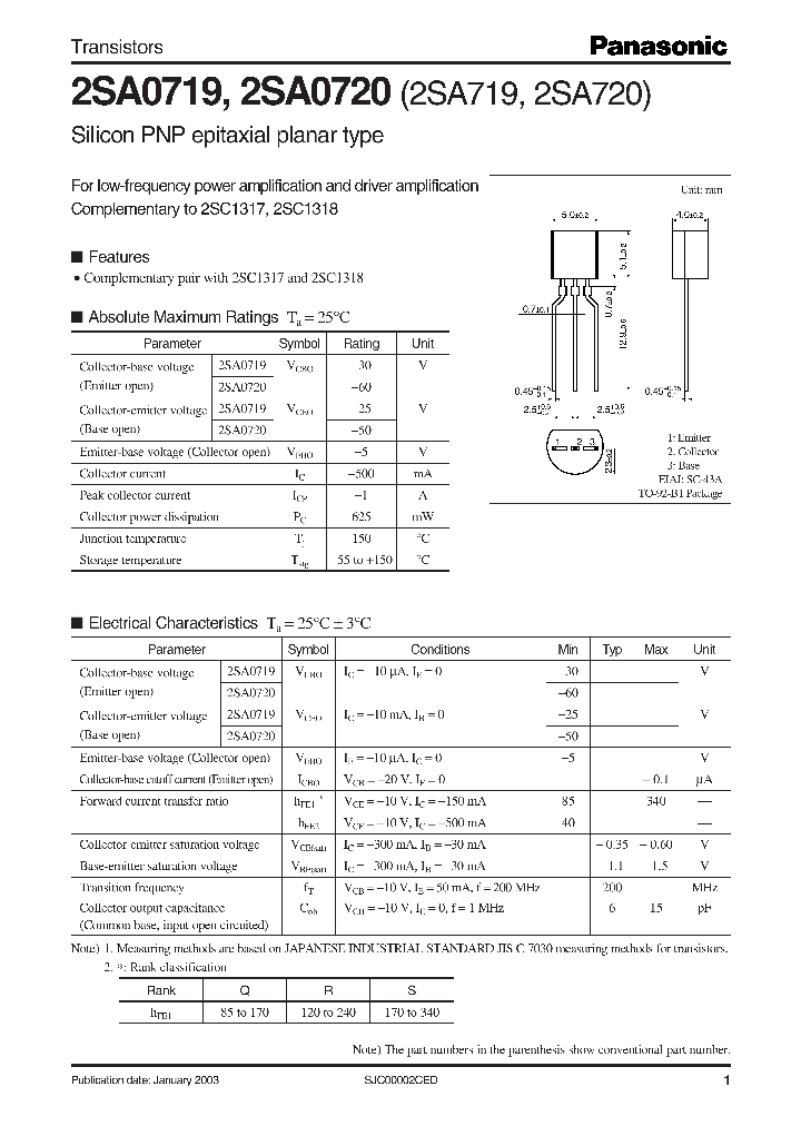 2SA0719_1127370.PDF Datasheet