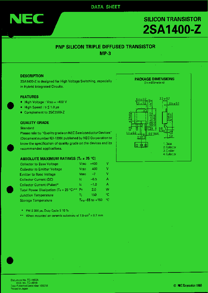 2SA1400-Z_1055234.PDF Datasheet