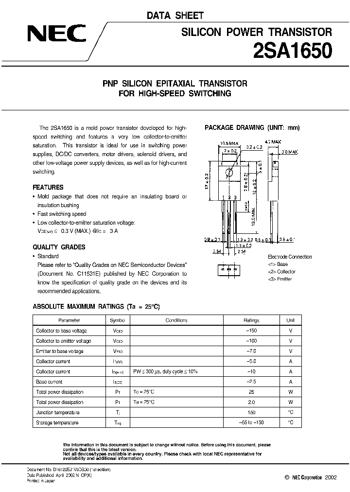 2SA1650_1194724.PDF Datasheet