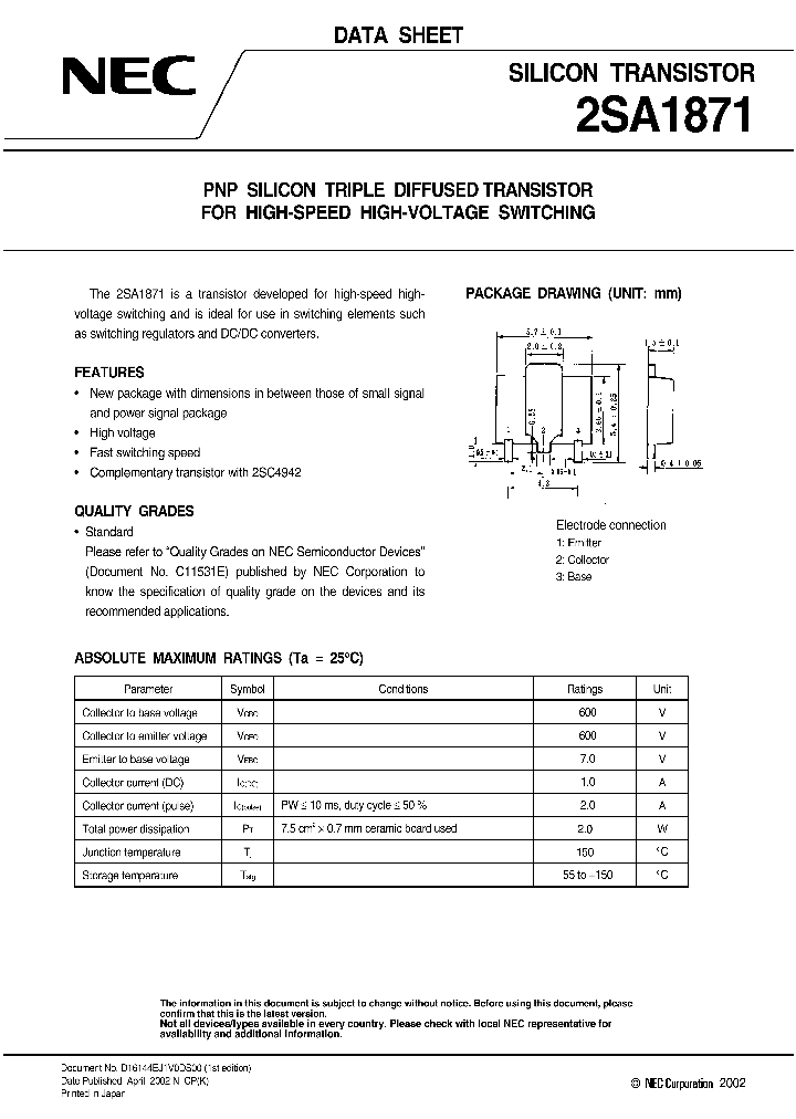 2SA1871_1194802.PDF Datasheet