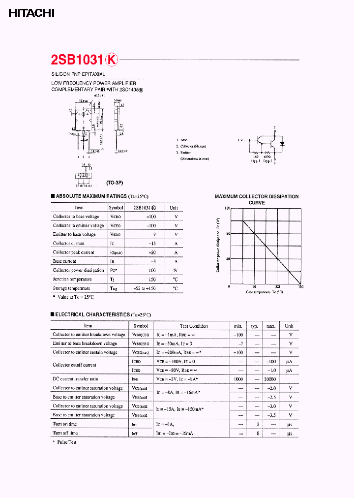 2SB1031K_1147530.PDF Datasheet