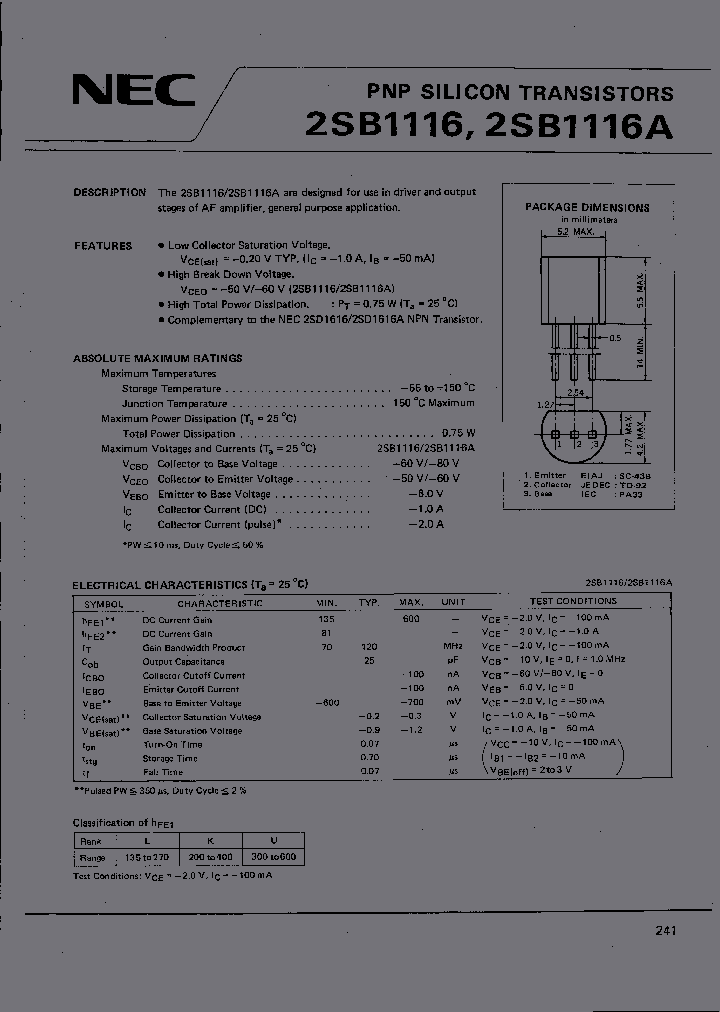 2SB1116_1147486.PDF Datasheet