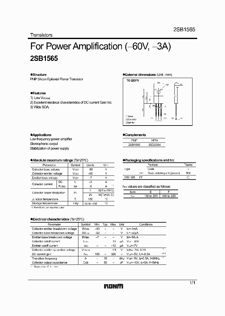 2SB1565_1195160.PDF Datasheet