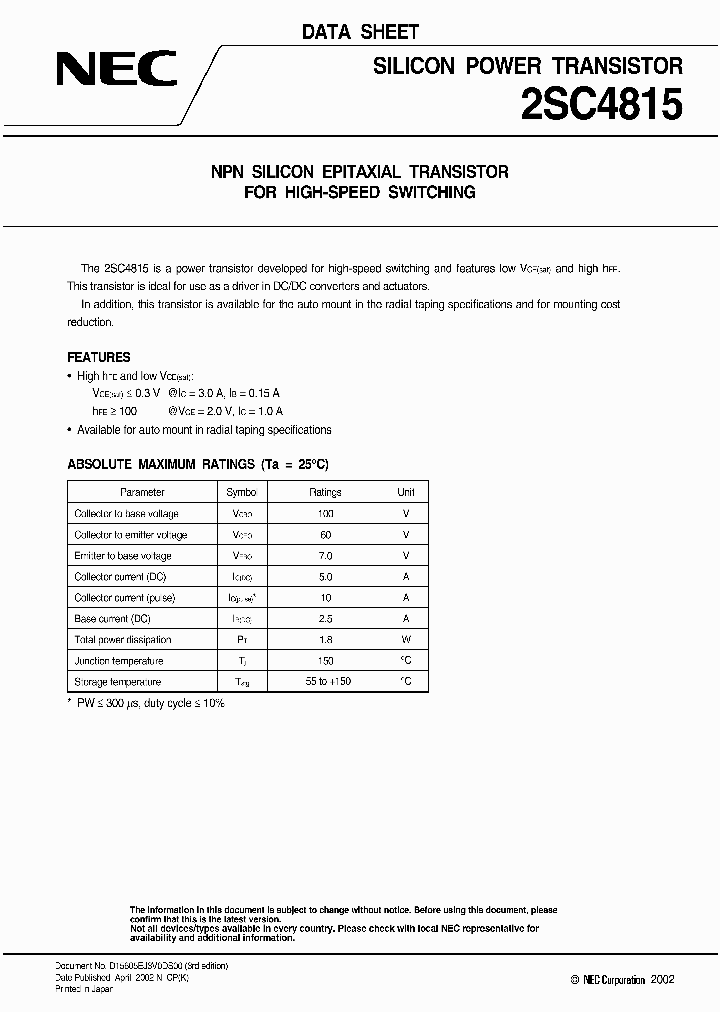2SC4815_1196205.PDF Datasheet