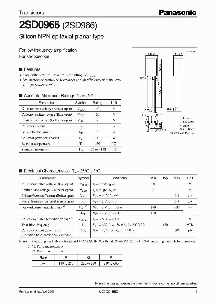 2SD966_1197398.PDF Datasheet
