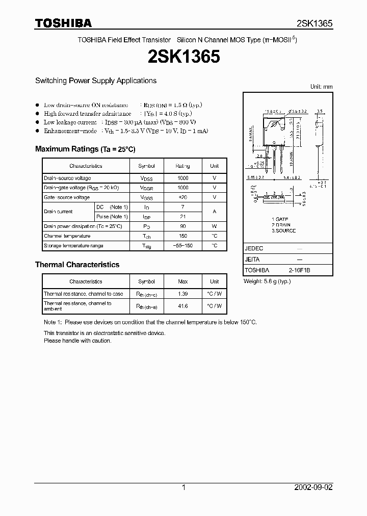 2SK1365_1197817.PDF Datasheet